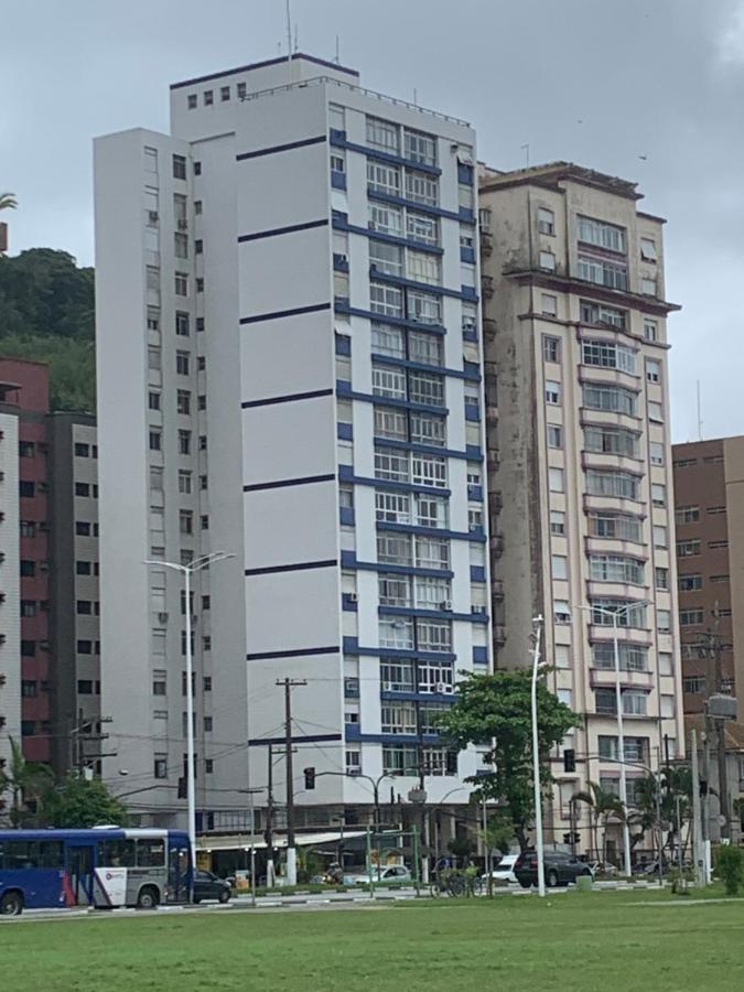Sao Vicente Itarare Predio Frente Mar Apto Fundo Vista Parcial Kültér fotó