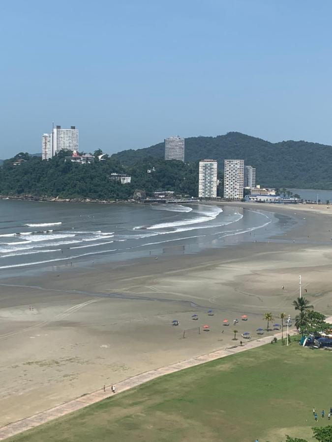 Sao Vicente Itarare Predio Frente Mar Apto Fundo Vista Parcial Kültér fotó