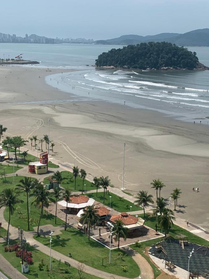 Sao Vicente Itarare Predio Frente Mar Apto Fundo Vista Parcial Kültér fotó